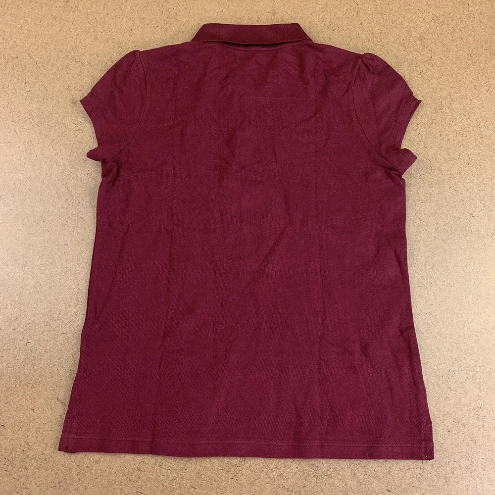 The Children's Place Girls Size XL 14 Rubine Uniform Ruffle Pique Polo NWT